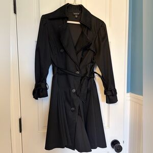 bebe Black Collared Trench Coat